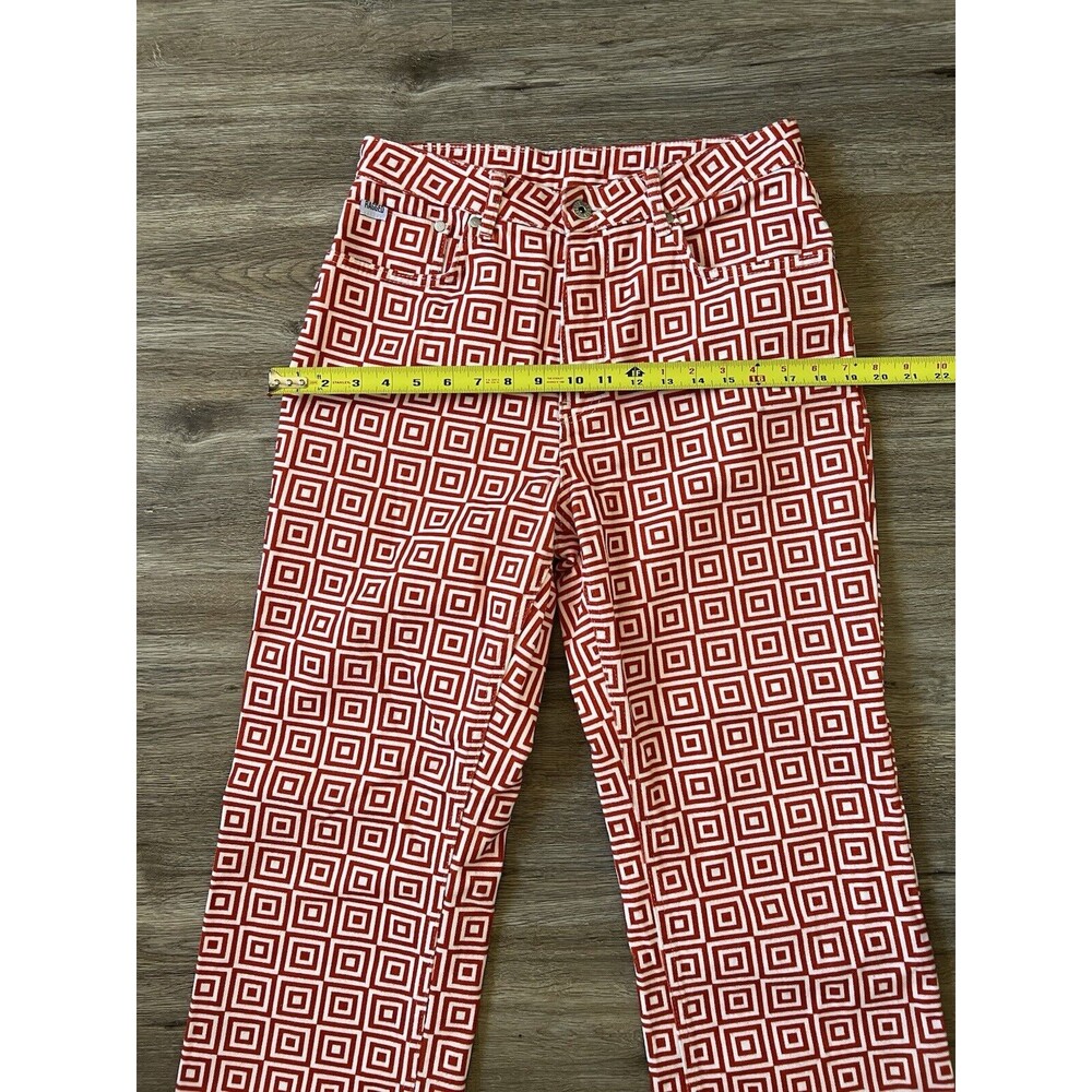 The Ragged Priest Hight Waisted Red & White Printed Jeans Size 30 - Picture 7 of 9